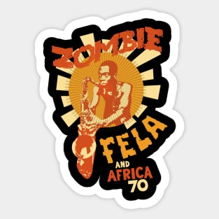 Fela Kuti's 'Zombie' Album Tribute: Psychedelic Afrobeat Illustration Sticker